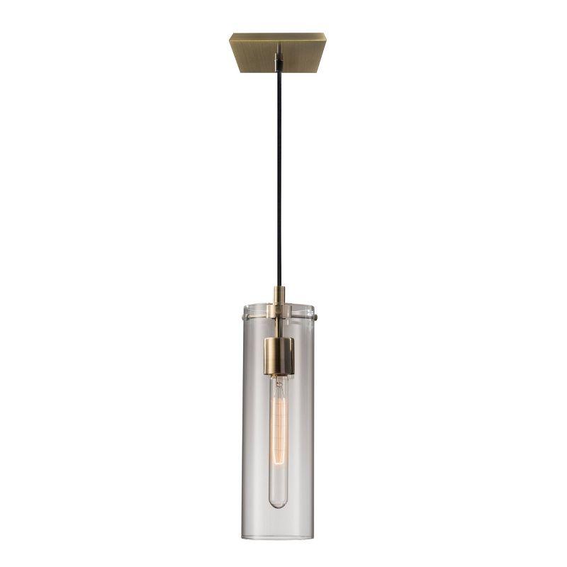 Dalton 13.75" Antique Brass Modern Industrial Pendant Light