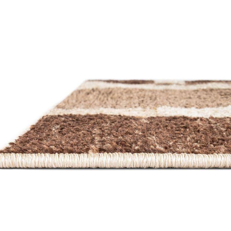Unique Loom Autumn Collection Area Rug - Providence (9'  x 12' Rectangle Light Brown/Brown)