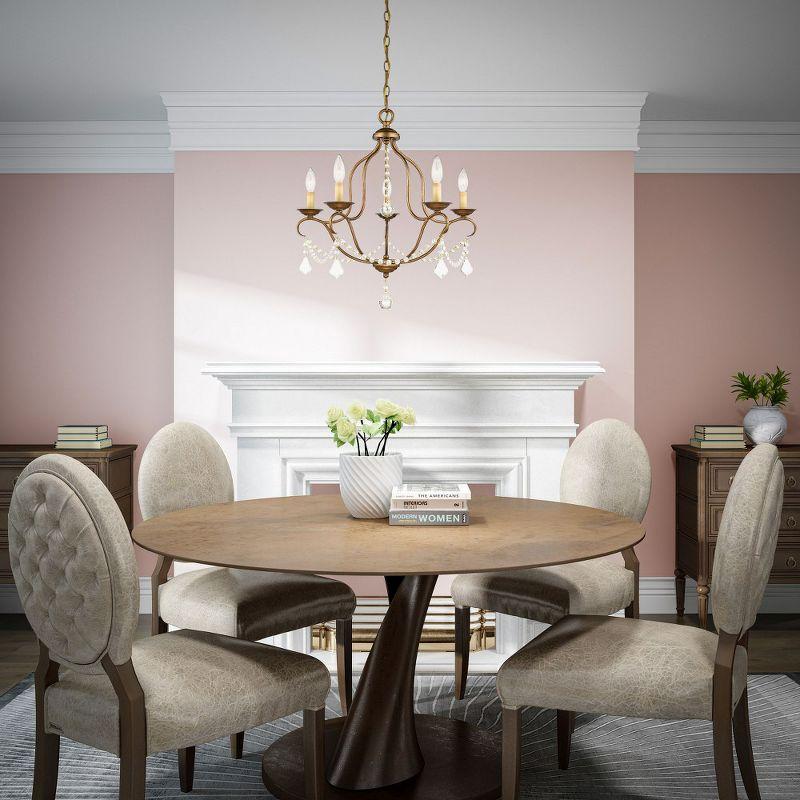 Livex Lighting Chesterfield 5 - Light Chandelier in  Antique Gold Leaf