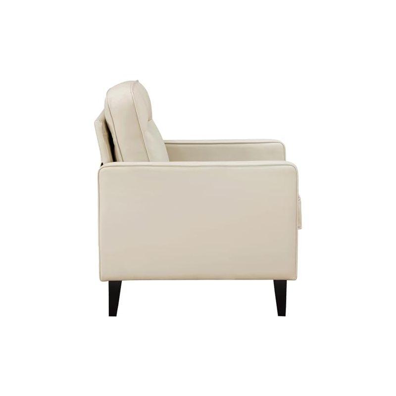 Coaster Jonah Upholstered Track Arm Accent Club Chair Ivory