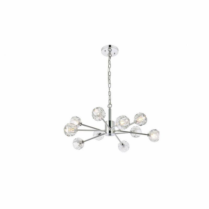 Elegant Lighting Graham 10 - Light Pendant in  Chrome