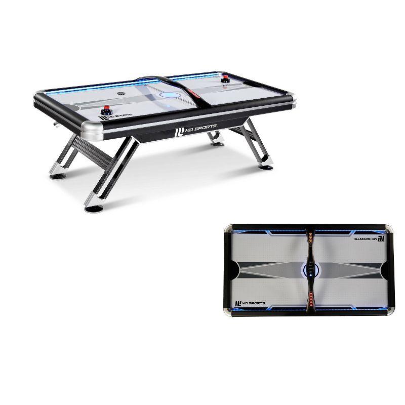 Titan 7.5' Four Player Air Hockey Table with Digital Scoreboard and Lights