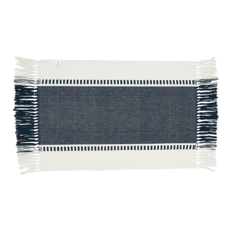 Saro Lifestyle Tassel Trimmed Stripe Placemat (Set of 4)