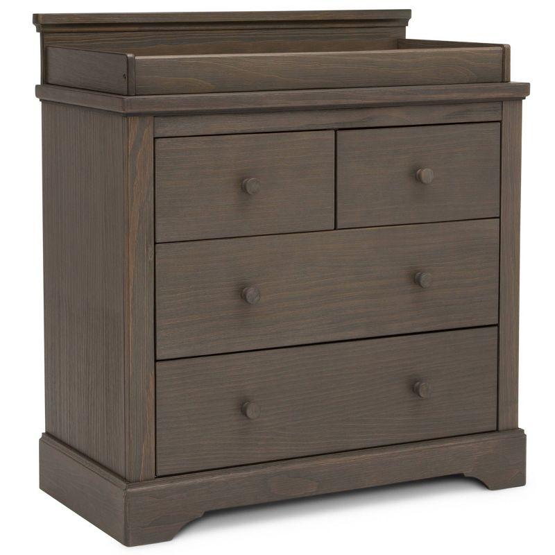 Simmons Kids' Paloma 4 Drawer Dresser with Changing Top and Interlocking Drawers - Rustic Gray