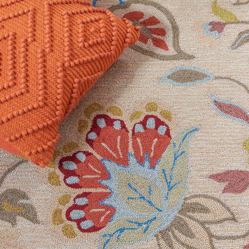 Four Seasons FRS435 Hand Hooked Runner Rug - Ivory/Rust - 2'3"x8' - Safavieh.