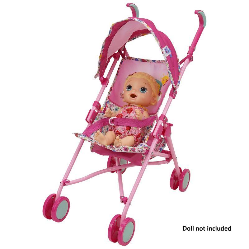 Baby Alive: Doll Stroller - Pink & Rainbow - Fits Dolls Up To 24"