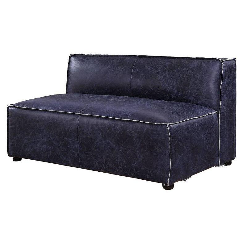 52" Birdie Sofa with Top Grain Leather Vintage Blue - Acme Furniture