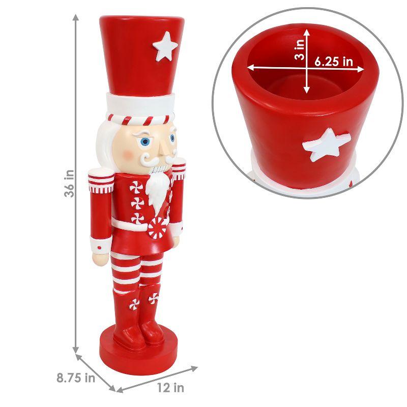 Sunnydaze Alfonso the Noble Large Nutcracker Statue - Red/White - 36"
