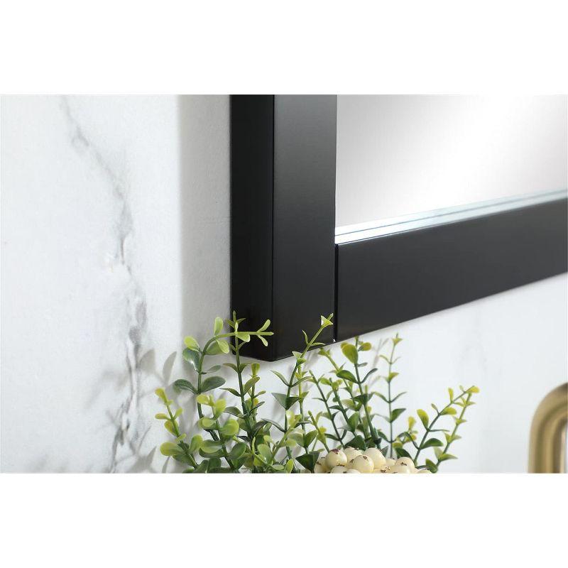 Elegant Lighting Aqua vanity mirror 18x32 inch in black