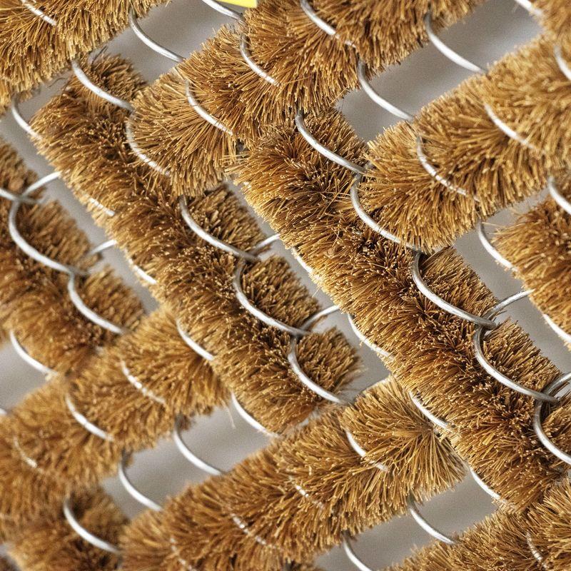 Norman Librett Wire Weave Scraper Door Mat, Basket Weave Floor Doormat, Rectangle in Coconut Fiber, Natural Brown, 18 x 30 Inches