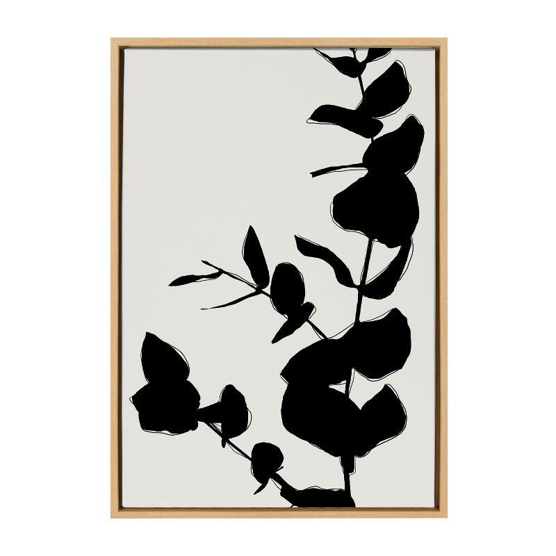 Natural Minimalist Botanical Canvas Art with Polystyrene Frame, 23x33