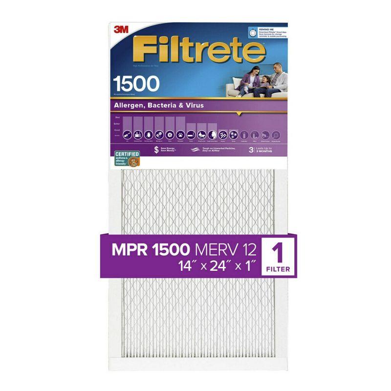 Filtrete Allergen Bacteria and Virus Air Filter 1500 MPR