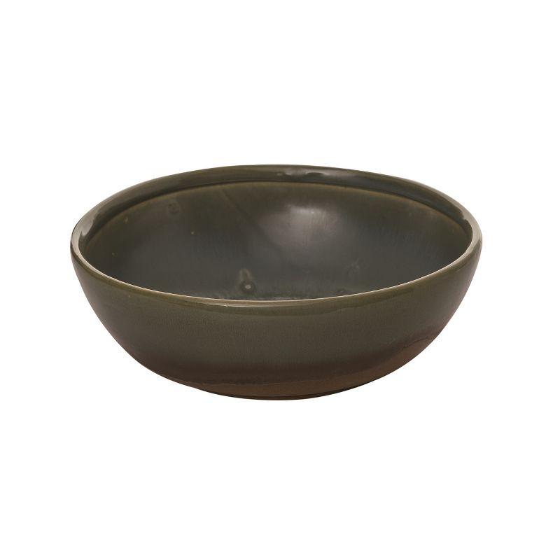 Weathered Brown Ceramic Serving Bowl for Everyday Use