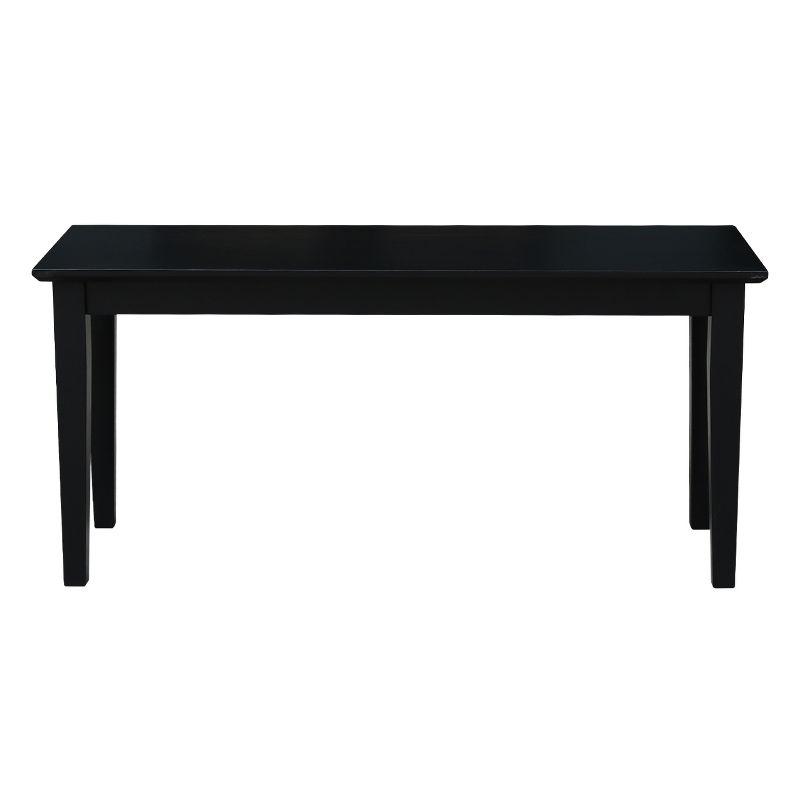 39" Black Solid Wood Shaker Style Bench