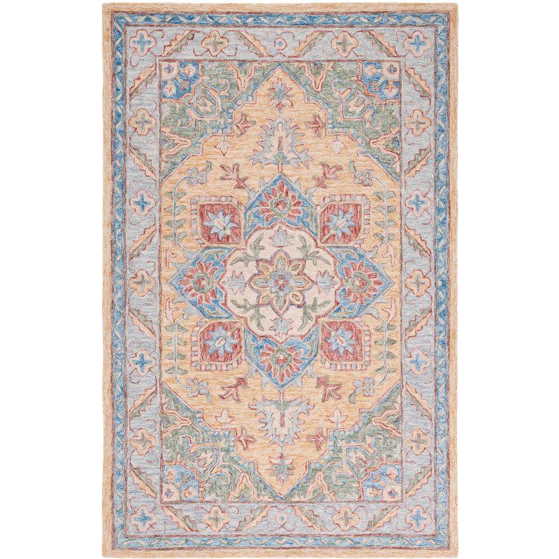 Metro MET352 Hand Tufted Indoor Accent Rug - Yellow/Rust - 3'x5' - Safavieh