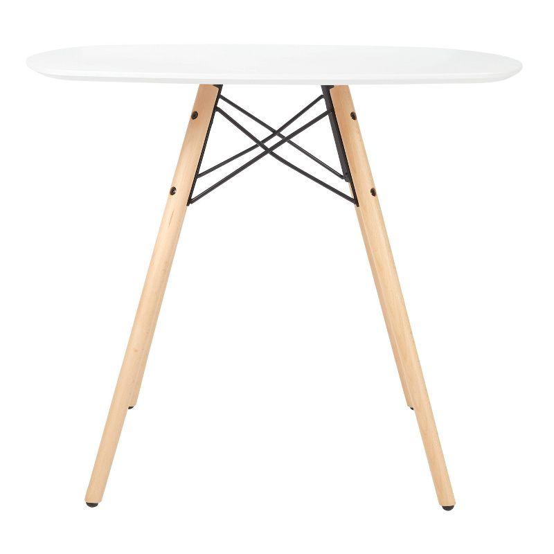 Allen Round White and Natural Wood Dining Table