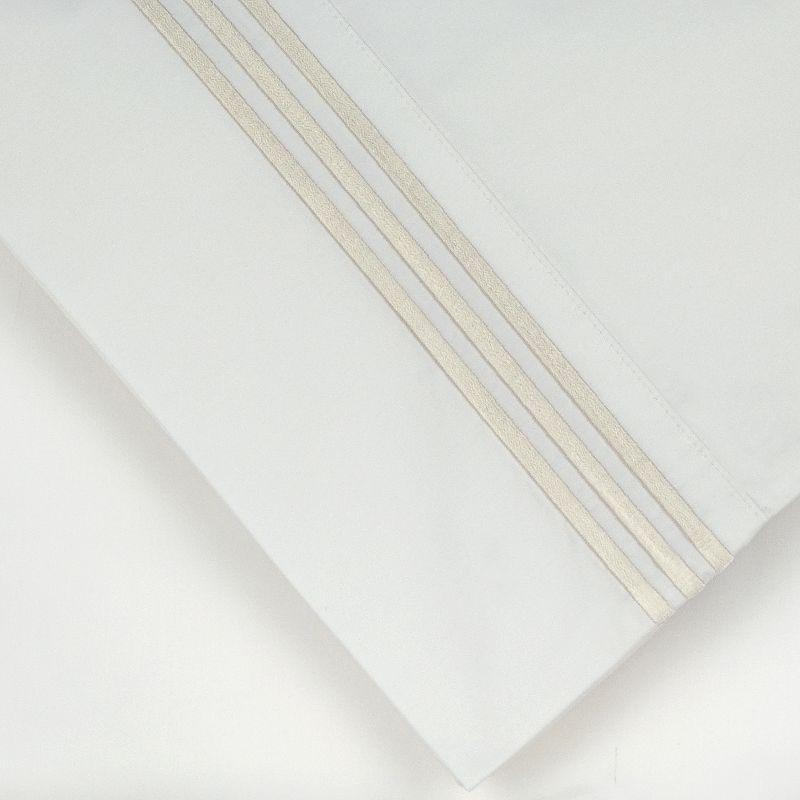 Pointehaven 300 Thread Count Deep Pocket Long Staple Cotton Embroidered Oversized Sheet Set