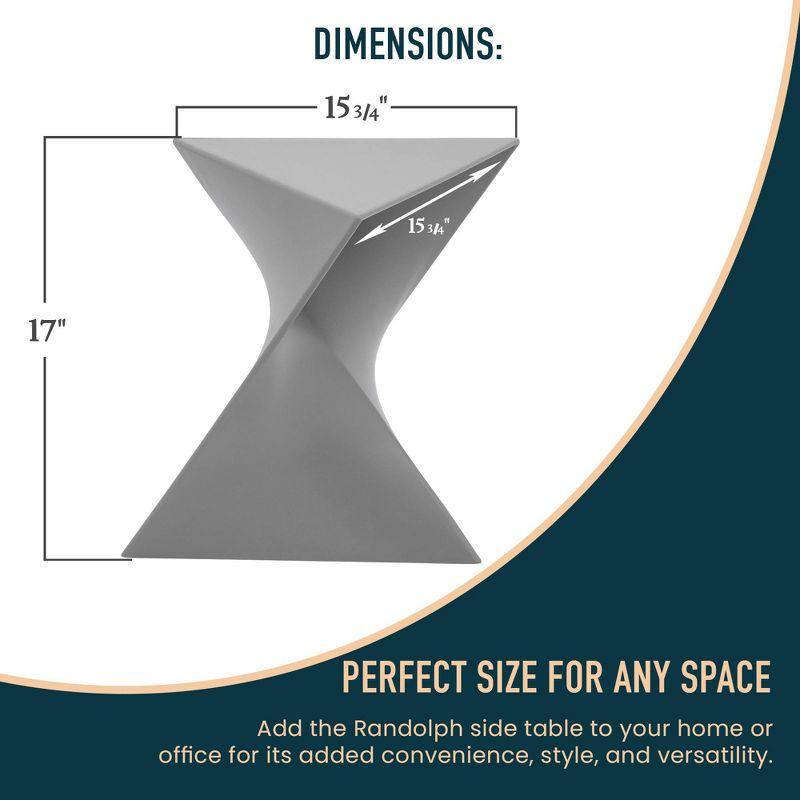 LeisureMod Randolph Stackable Side Table – Modern Triangular Design Accent Table – Versatile for Living Room, Bedroom, or Office Room