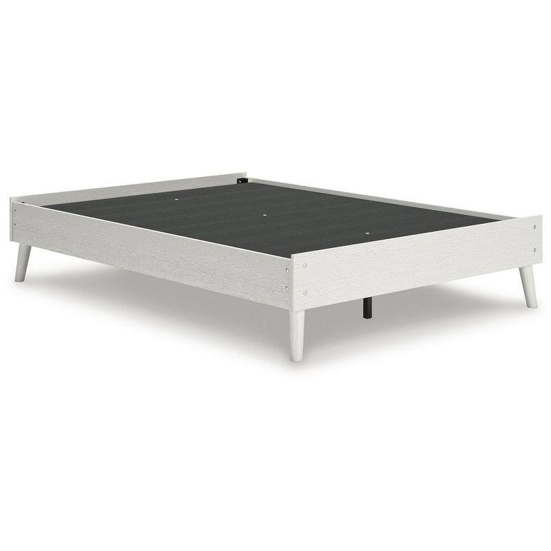 Full Aprilyn Platform Bed White - Signature Design by Ashley: Sleek, No Box Spring Required