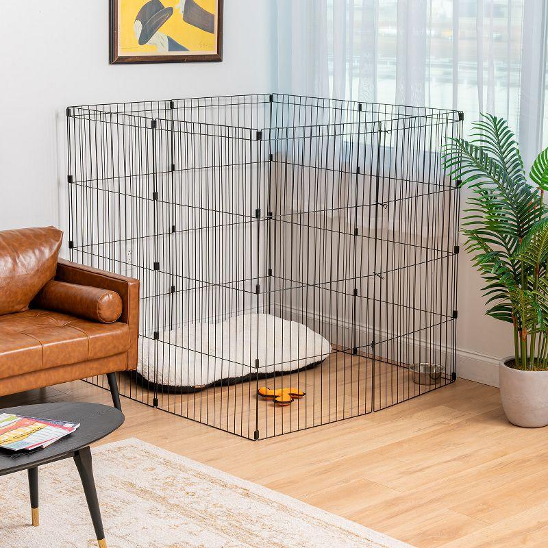 IRIS USA Exercise 8 Panel Wire Metal Pet Playpen for Dog