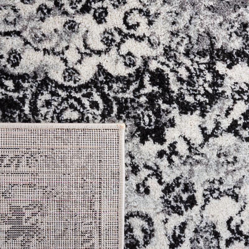 Tulum TUL282 Power Loomed Area Rug - Ivory/Black - 6'7"x6'7" - Safavieh.