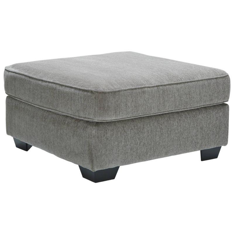 Altari Gray Chenille Oversized Accent Ottoman