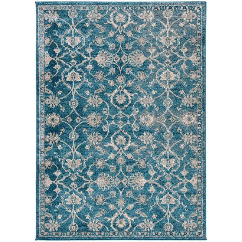 Sofia SOF386 Power Loomed Indoor Accent Rug - Blue/Beige - 3'x5' - Safavieh.