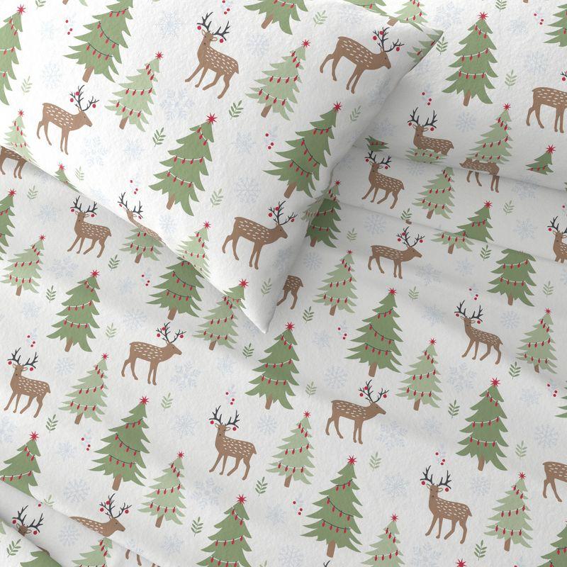 100% Cotton Lodge Printed Flannel Sheet Set