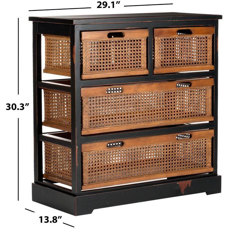 Jackson 4 Drawer Unit - AMH6504 - Black - Safavieh Couture