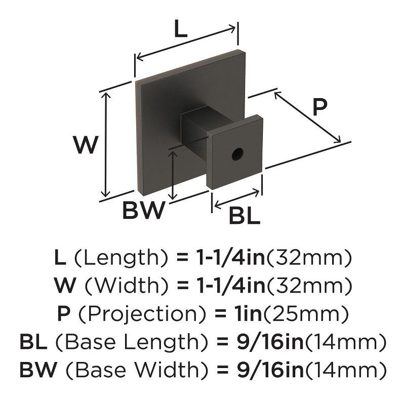 Amerock Appoint Cabinet or Furniture Knob, 1-1/4 inch (32mm) Length