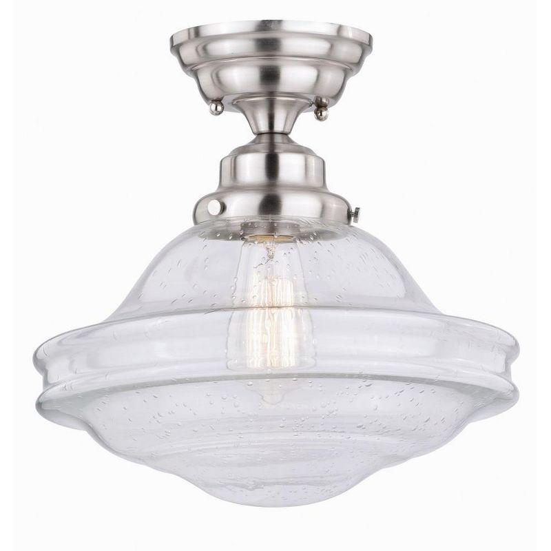 Vaxcel Huntley 1 - Light Flush Mount in  Satin Nickel