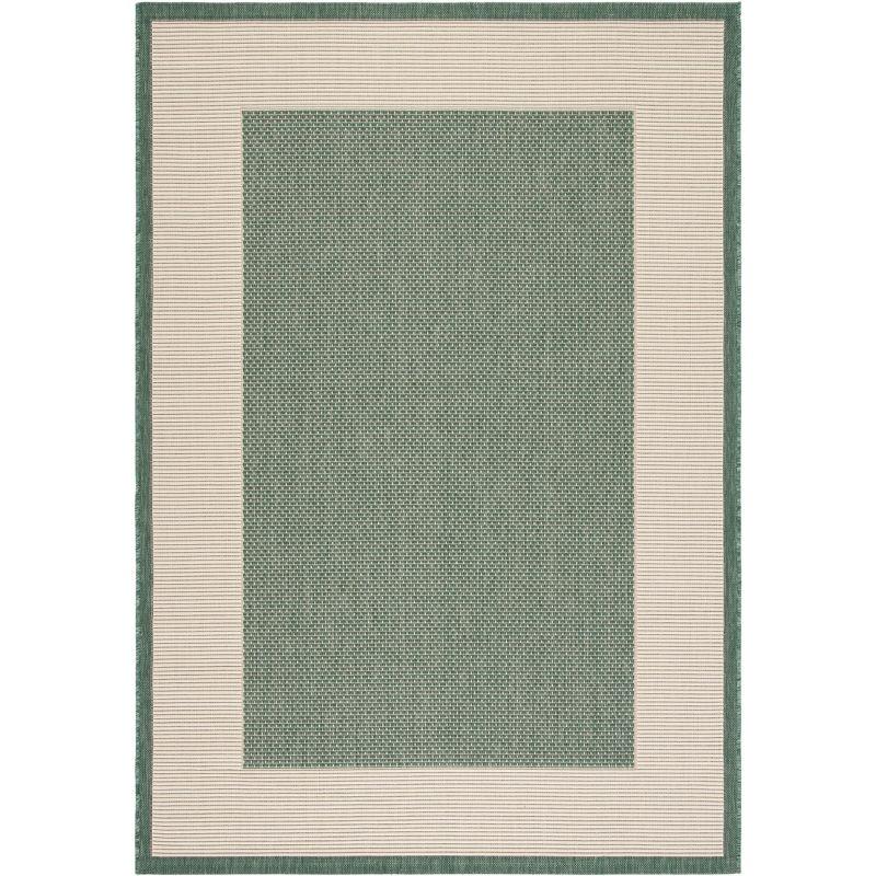 Courtyard CY7987 Power Loomed Indoor/Outdoor Area Rug - Dark Green/Beige - 5'3"x7'7" - Safavieh.