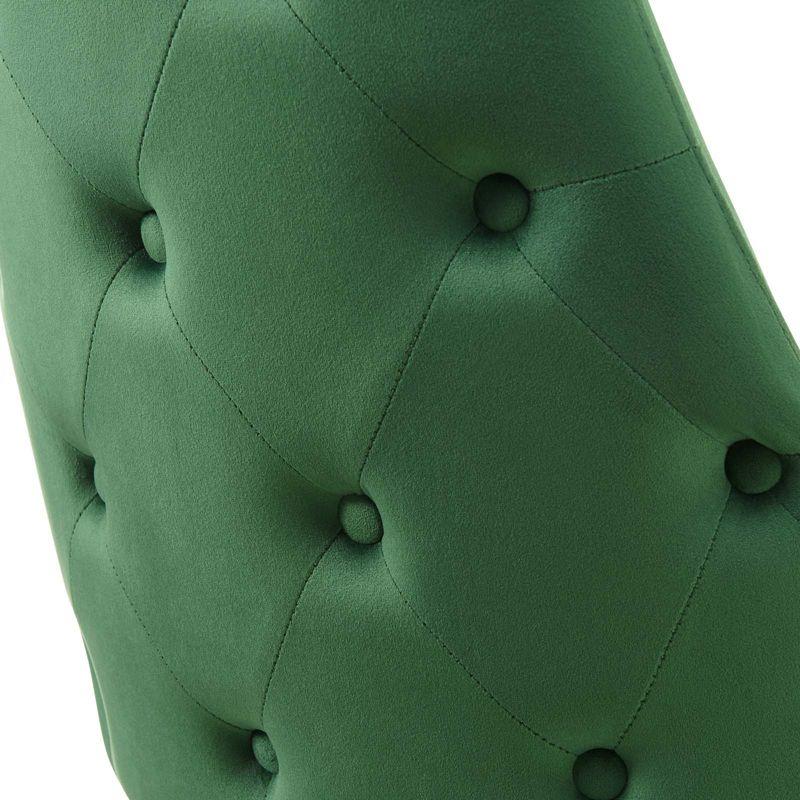 Modway Adorn Tufted Performance Velvet Accent Dining Side Chair, Emerald