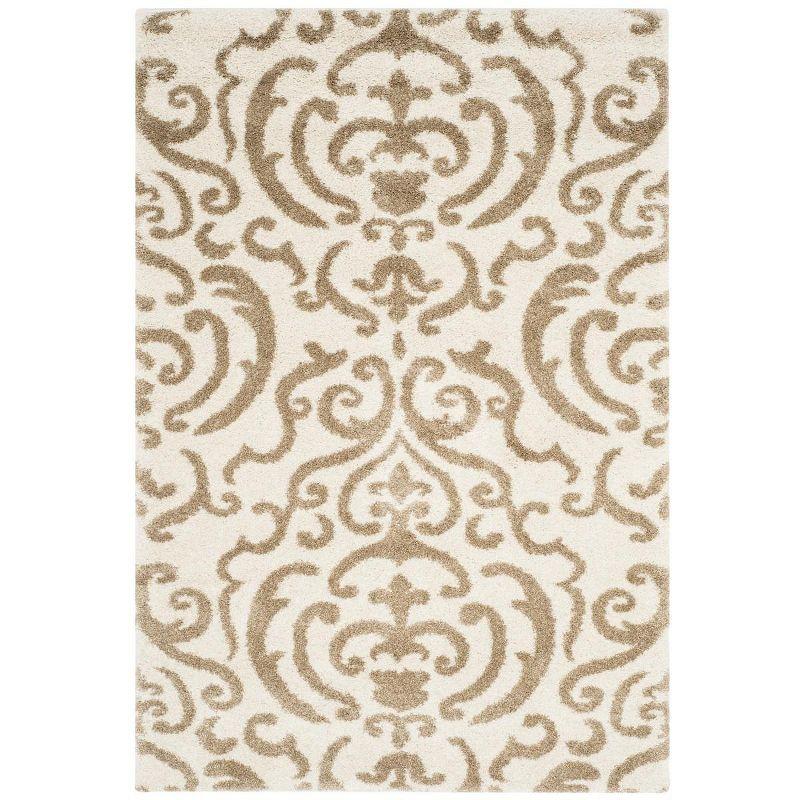 Florida Shag SG462 Power Loomed Indoor Area Rug - Cream/Beige - 8'x10' - Safavieh.