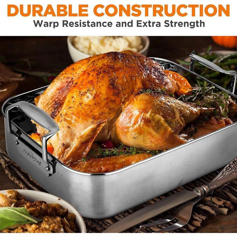 NutriChef Stainless Steel Roasting Pan