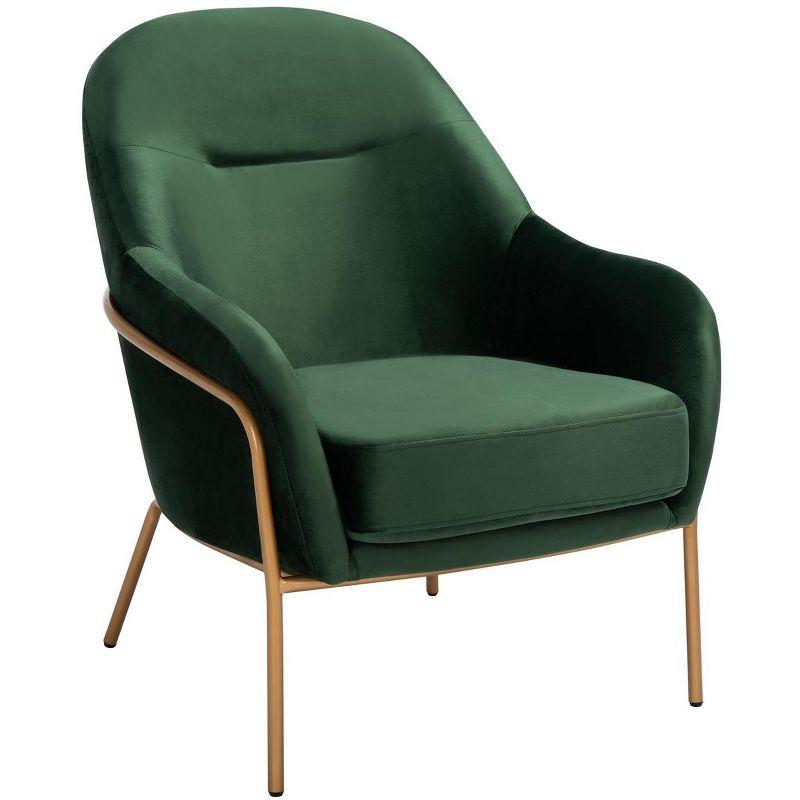 Eleazer Velvet Accent Chair  - Safavieh