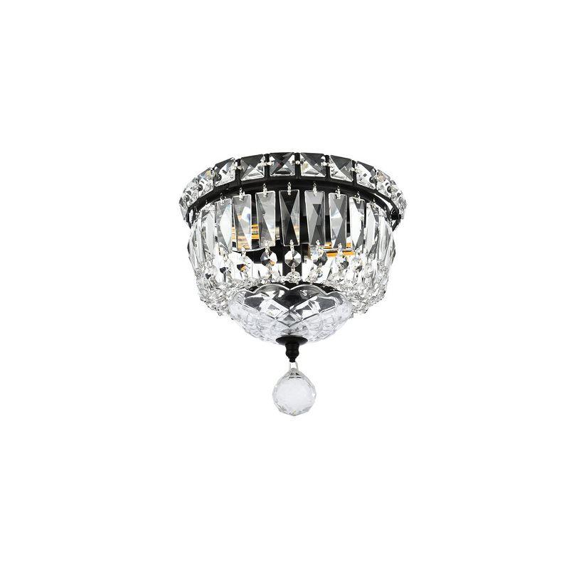 Elegant Lighting Tranquil 8 inch black flush mount