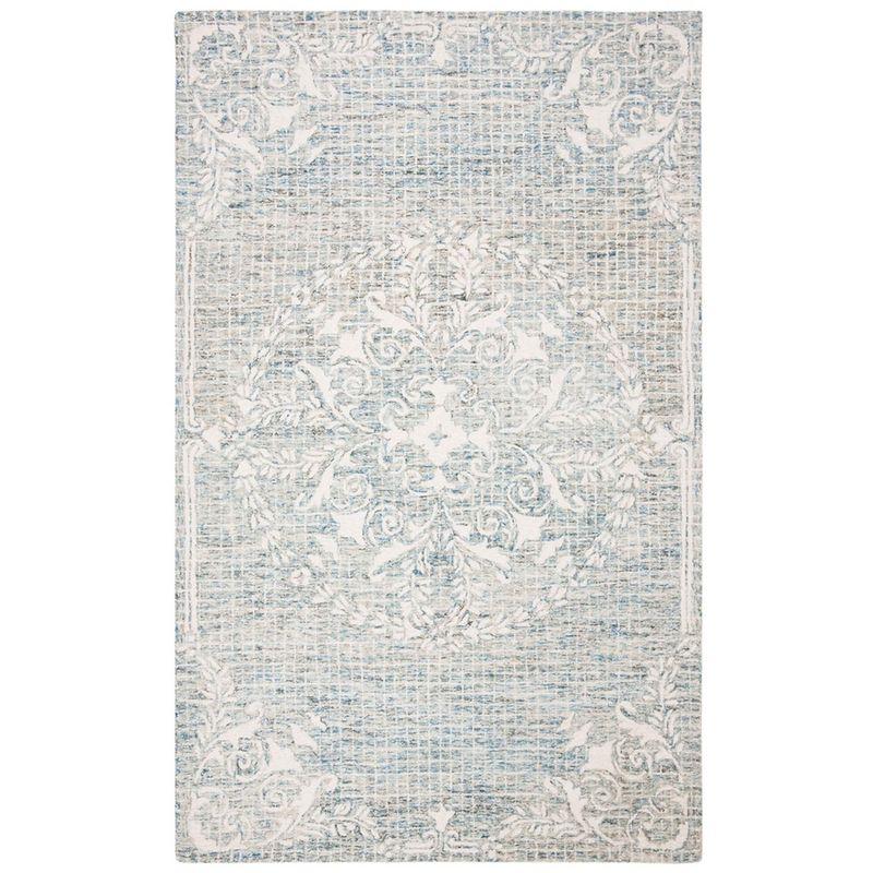 Abstract ABT762 Handmade Indoor Area Rug - Light Blue - 6'x9' - Safavieh