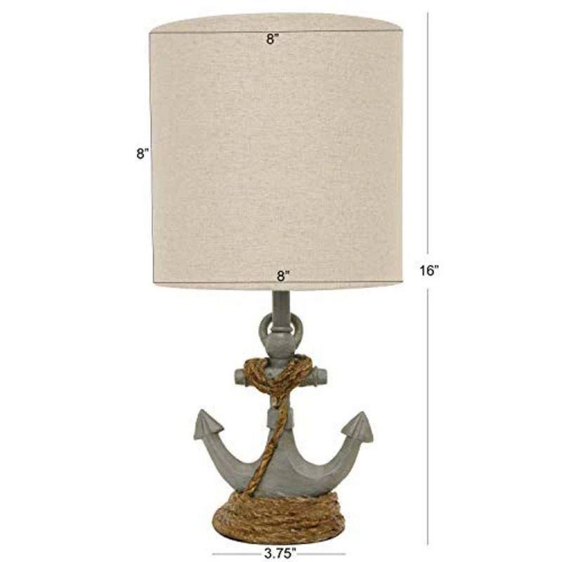 Decor Therapy Saylor Anchor Resin Table Lamp Navy