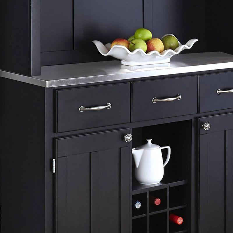 Stainless Top and Hutch Sideboard Buffet Servers- Home Styles