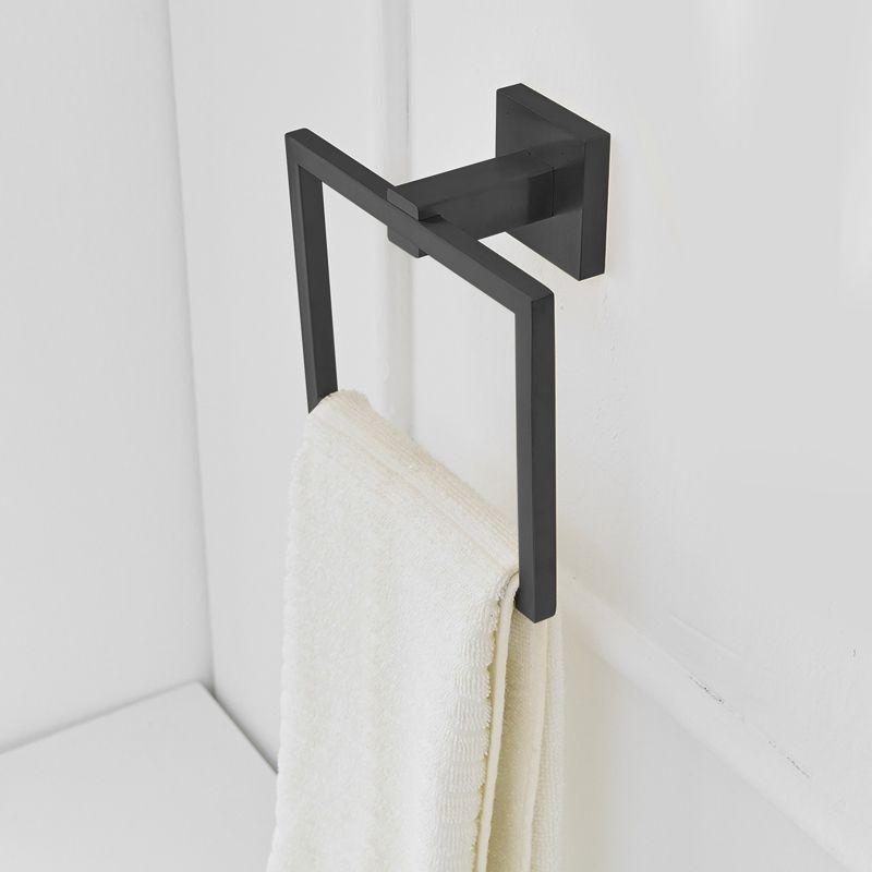 Bath Towel Ring Bathroom Hand Towel Holder Stainless Steel Square Towel Hangers Wall Mounted