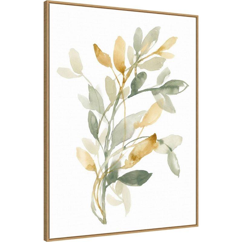 32" x 42" Sage and Sienna Leaves II by Jennifer Goldberger - Amanti Art: Hand-Stretched, Modern Decor