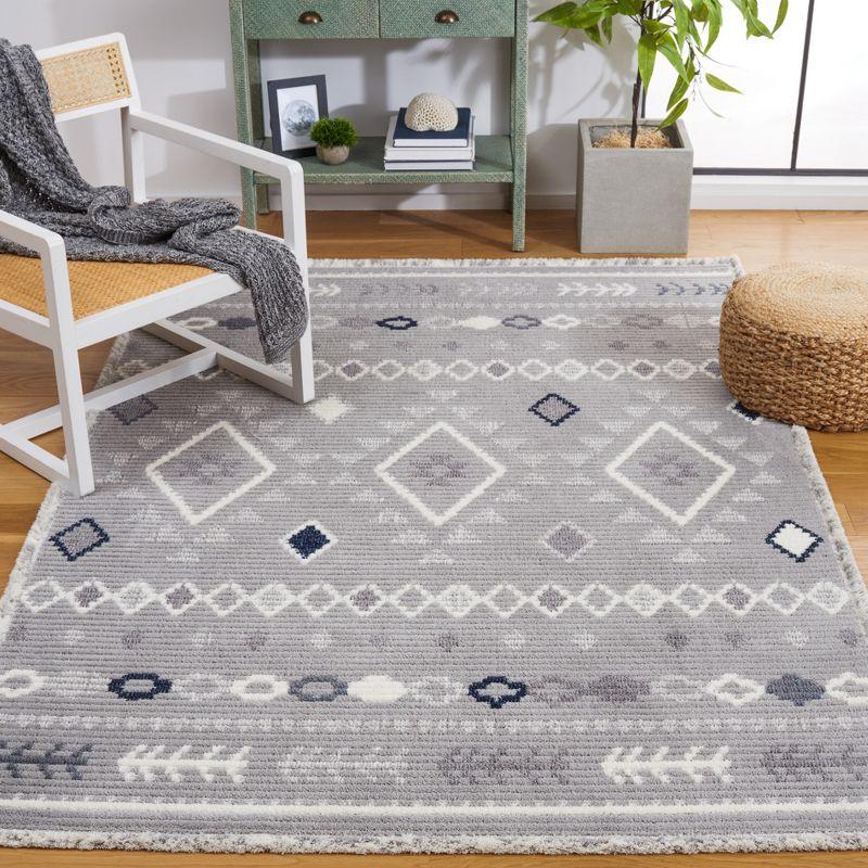 Marrakesh MRK606 Power Loomed Area Rug - Gray/Light Gray - 5'3"x7'6" - Safavieh.