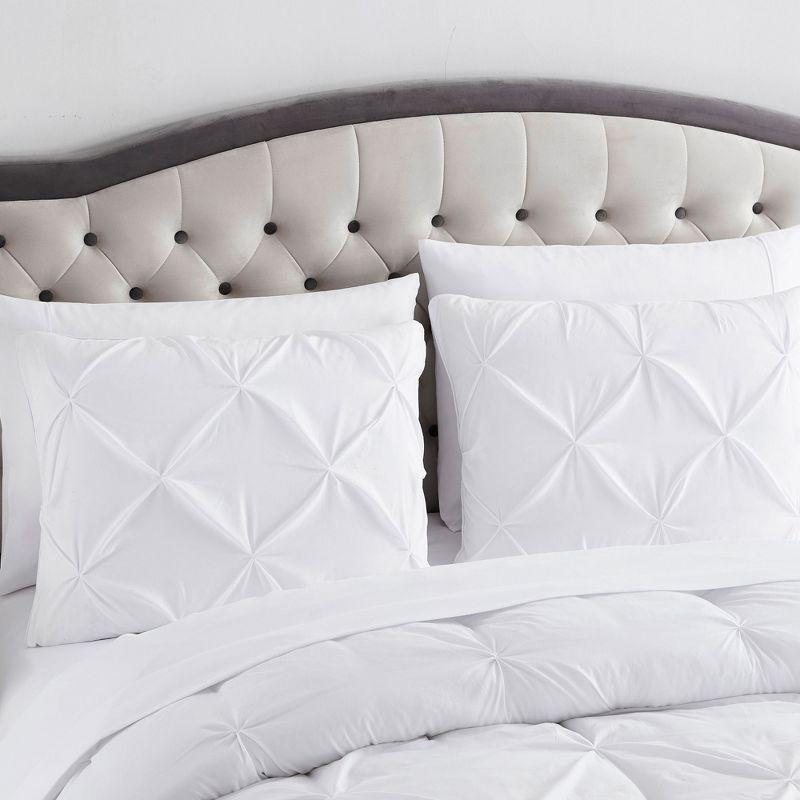 Sweet Home Collection 8 Piece Bed In A Bag Pintuck Comforter Set with Bed Sheets