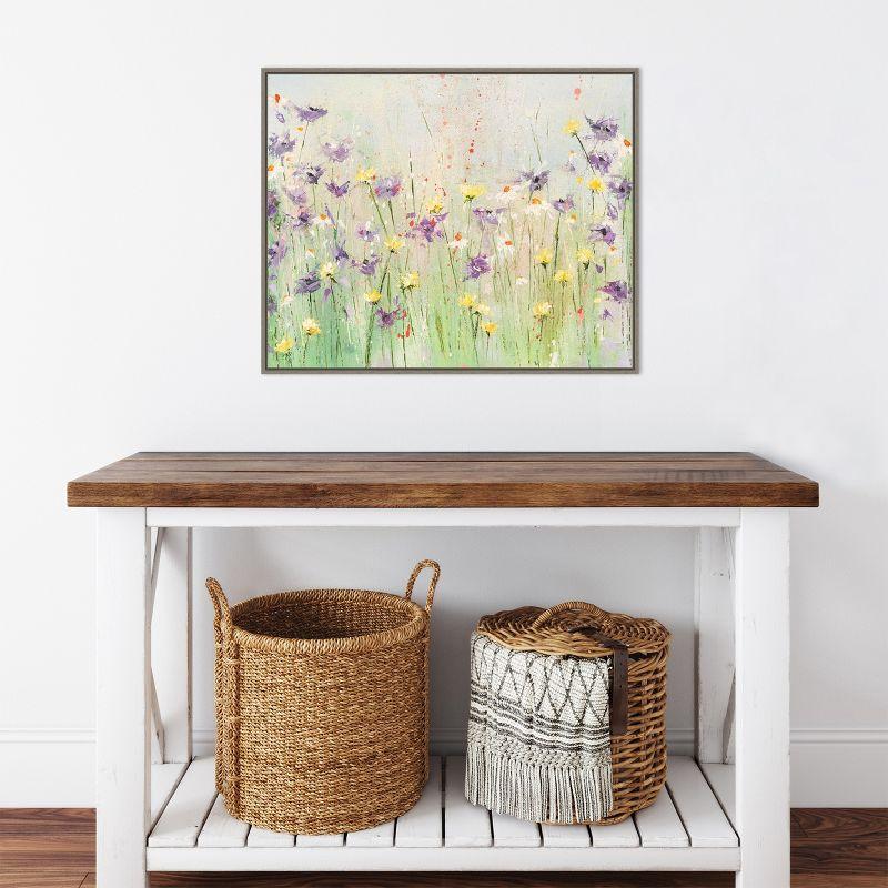 Amanti Art Clematis by Emma Coghlan Canvas Wall Art Print Framed 28-in. x 23-in.