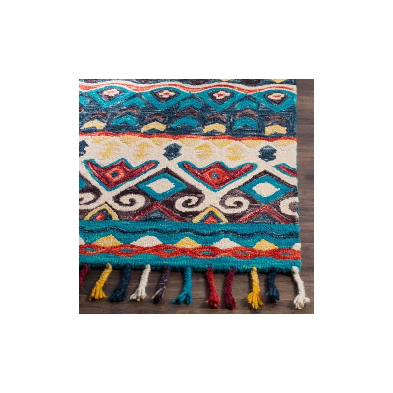 Aspen APN137 Hand Tufted Accent Rug - Blue/Red - 2'x3' - Safavieh.