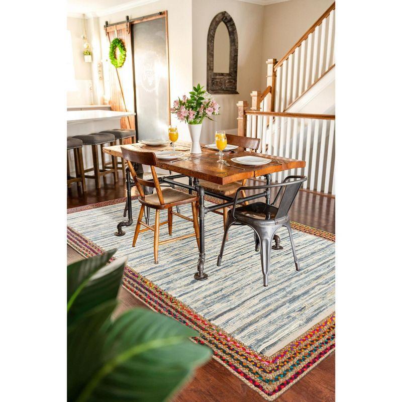 Gracie Oaks Elledge Hand Braided Jute Yellow/Natural/Gray Area Rug