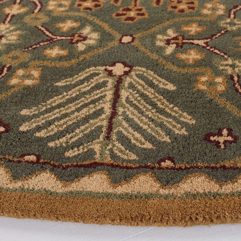 Antiquity AT613 Hand Tufted Area Rug - Light Blue/Gold - 8' round - Safavieh.