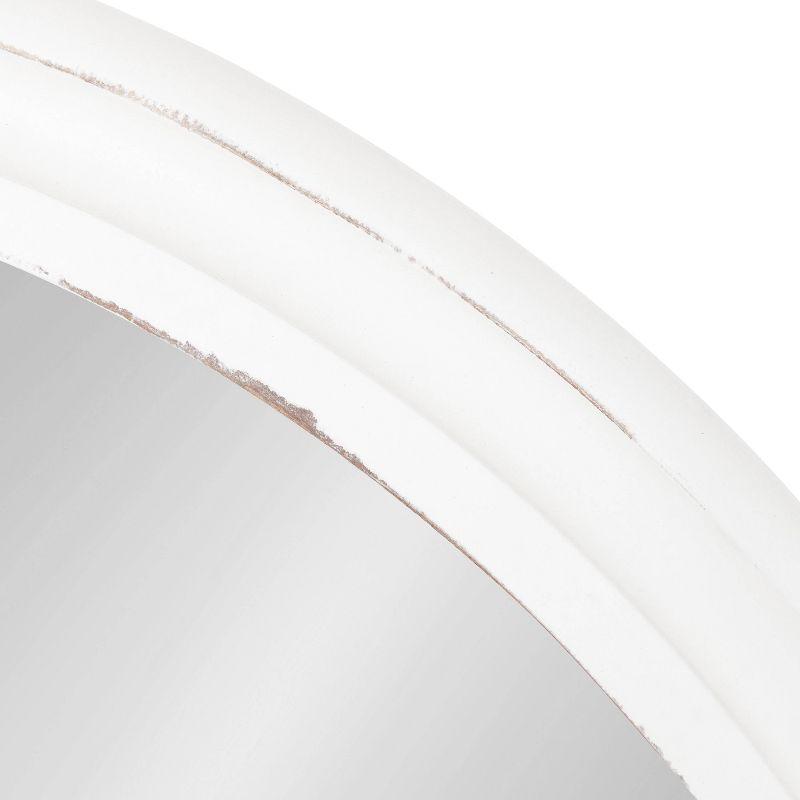 WallBeyond 28" Wood Round Mirror White
