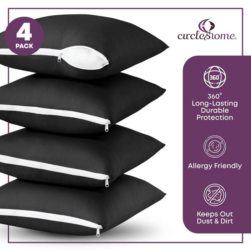 Circles Home, 100% Cotton Zippered Pillow Protector